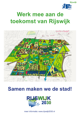 Stadsvisie Rijswijk2030 Samen maken we de stad!