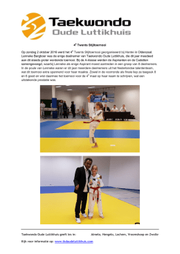 Lees meer - Taekwondo Oude Luttikhuis