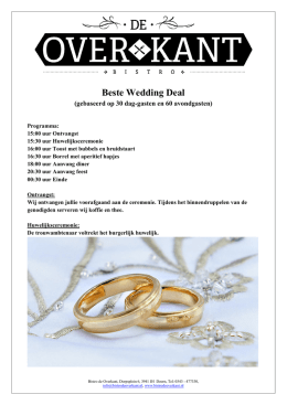 Beste Wedding Deal - Bistro De Overkant