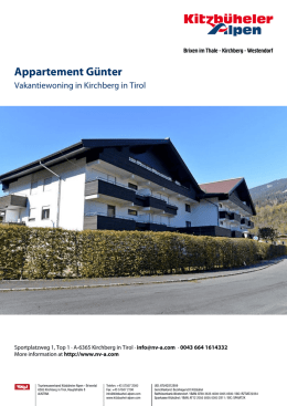 Appartement Günter in Kirchberg in Tirol