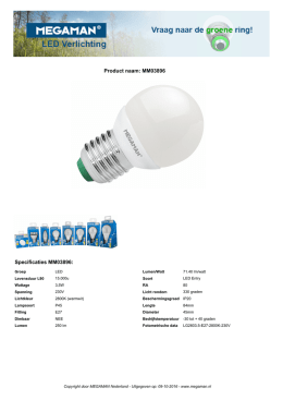 Product naam: MM03896 Specificaties MM03896
