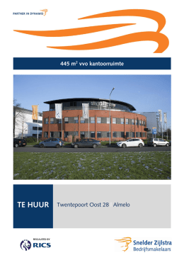445 m2 vvo kantoorruimte TE HUUR Twentepoort Oost