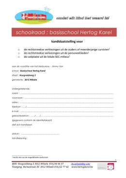 schoolraad : basisschool Hertog Karel