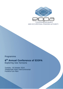 6th Annual Conference of EIOPA