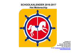 schoolkalender 2016-2017