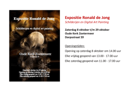 Expositie Ronald de Jong