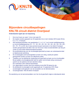 Circuitbepalingen Overijssel 2016