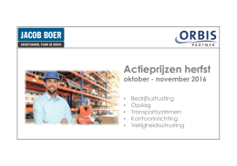 ORBIS Verkoopacties Jacob Boer oktober