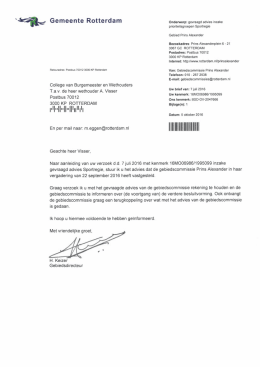 2016-10-05 | Advies prioriteitsgroepen Sportregie