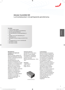 Technische specificatie Zehnder ComfoWell 320