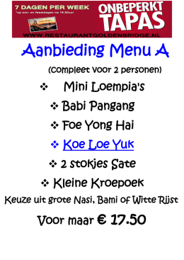 afhaalmenu - Golden Bridge