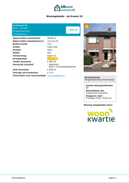 Woningdetails - de Kreeck 32