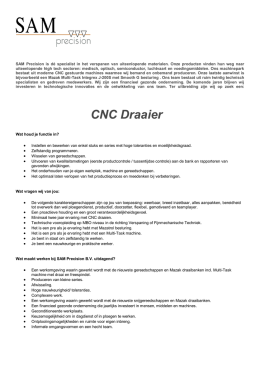CNC Draaier - SAM Precision