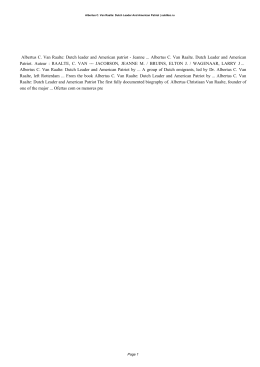 Albertus C. Van Raalte: Dutch Leader And American Patriot PDF