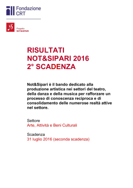 l`elenco dei beneficiari 2&deg; scadenza 2016