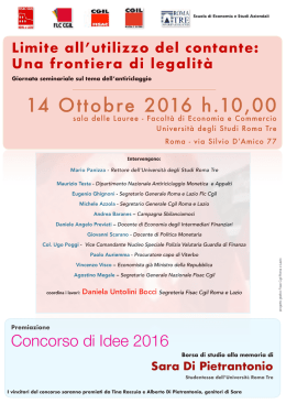 14 Ottobre 2016 h.10,00 - Fisac Portale Nazionale