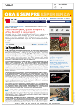 Superpresidi e premi, quattro insegnanti su cinque bocciano la