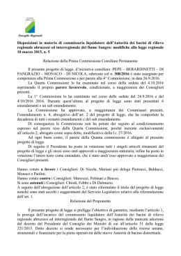 Relazione - Consiglio regionale dell`Abruzzo