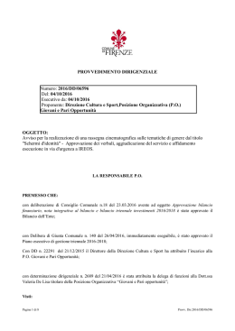 2016/DD/06596 Del: 04/10/2016 Esecutivo da: 04/10/2016