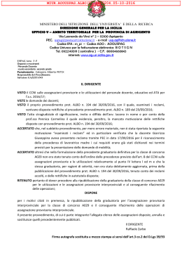 Decreto ripubblicazione assegnazioni iterprovinciali A029