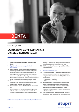condizioni complementari d`assicurazione (cca)