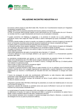 relazione incontro industria 4.0 - FISTel Veneto