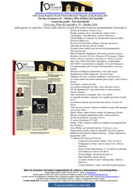 On line il numero 43 di Ottobre 2016