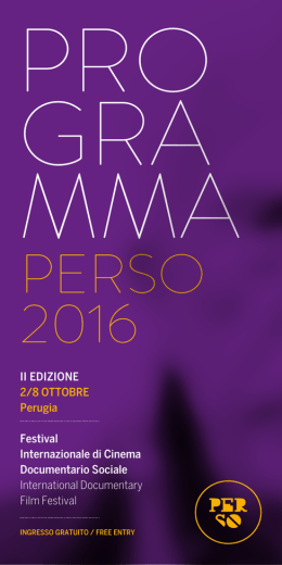 Programma 2016 - PerSo Perugia Social Film Festival