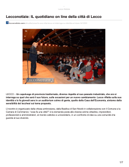 Lecconotizie: IL quotidiano on line della citt&agrave; di Lecco