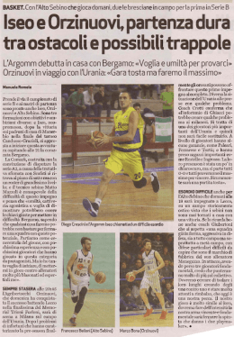 01-10-2016 - Basket Iseo
