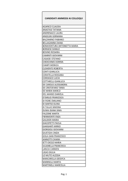 l`elenco dei candidati ammessi al colloquio orale