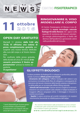 11 ottobre - Centro Fisioterapico srl Monza