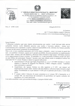 lettera ai genitori per contribuzione assicurativa