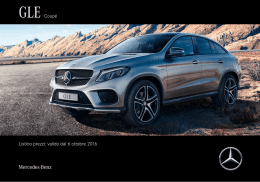 GLE Coupé Listino prezzi: valido dal 6 ottobre 2016 - Mercedes-Benz