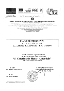piano di emergenza e di evacuazione - S. Caterina