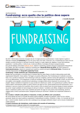 Fundraising: ecco quello che la politica deve sapere