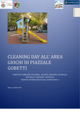 cleaning day all` area giochi di piazzale gobetti