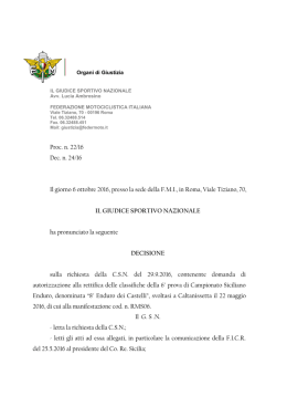 Scarica il Documento - Federazione Motociclistica Italiana
