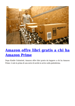 Amazon offre libri gratis a chi ha Amazon Prime