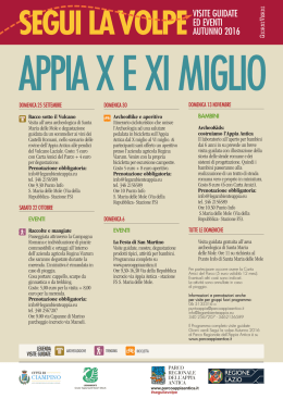 X e XI Miglio - Parco Regionale dell`Appia Antica