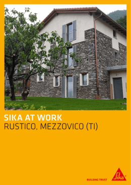 sika at work rustico, mezzovico (ti)