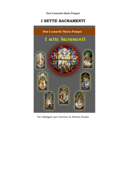 I sette sacramenti - don Leonardo Maria Pompei
