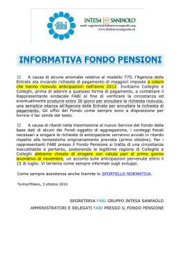 informativa fondo pensioni