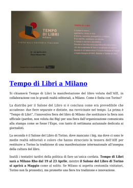 Tempo di Libri a Milano - Il Piacere di Scrivere