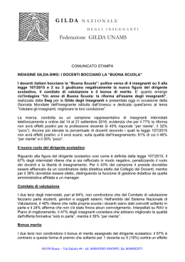 Comunicato stampa - Gilda degli Insegnanti