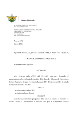 Scarica il Documento - Federazione Motociclistica Italiana