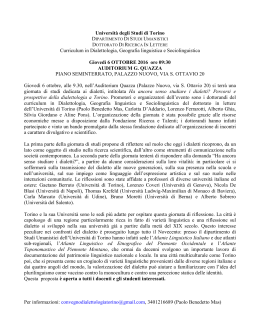 Comunicato stampa - Università di Torino