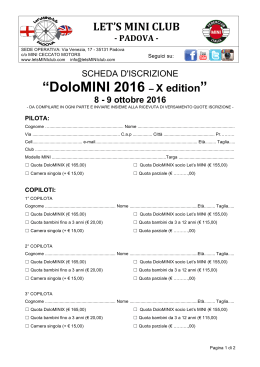 DoloMINI 2016 – X edition