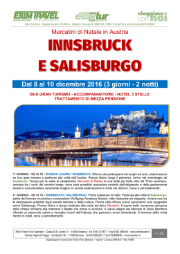 Austria, Innsbruck e Salisburgo