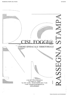 - Cisl Foggia